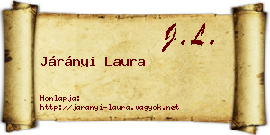 Járányi Laura névjegykártya